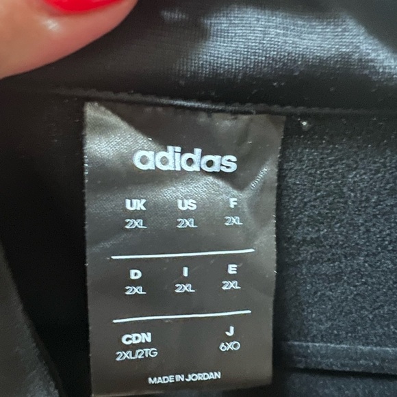Men’s Adidas 3 Stripes Tricot zip jacket. Size 2X. Black. Like new. - Picture 7 of 8